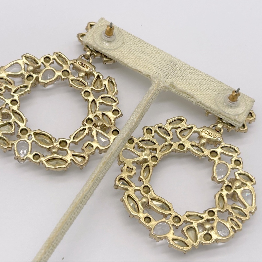 J. Crew Floral Jeweled Wreath Earrings - Picture 3 of 4